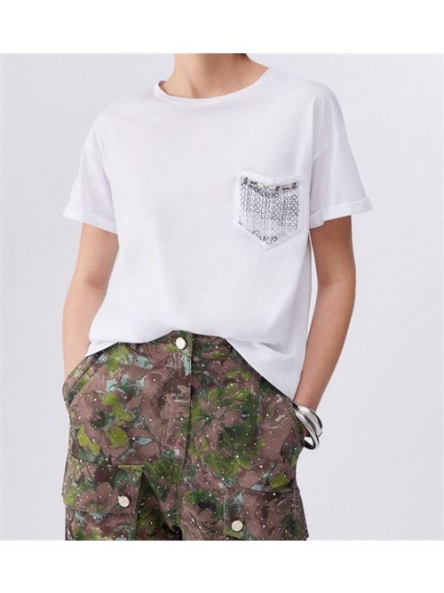 T-shirt with jewel pocket Liu Jo | WA6372JS923.P9444
